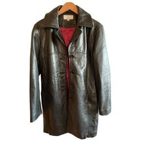 Pelle Studio~  Black Long Leather Jacket ~ Fully Lined ~ size XL~smooth leather